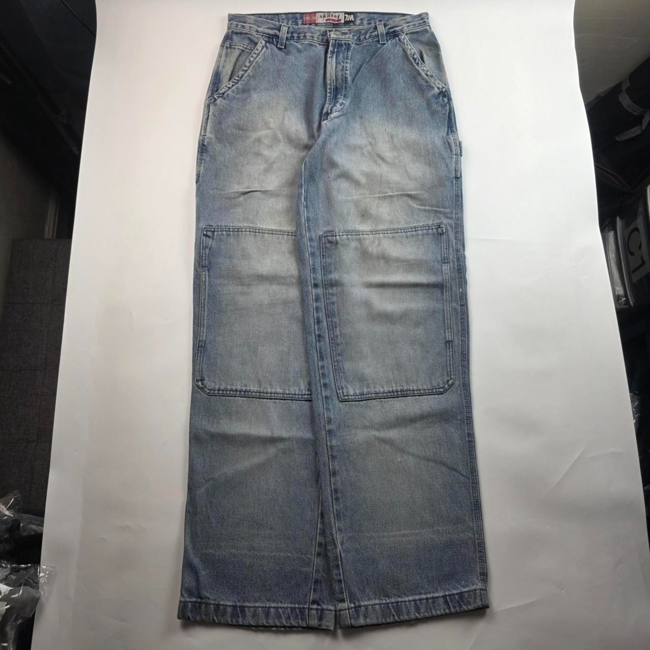 1633 Bugle Boy Y2K Baggy Jeans Blue W34 L34 Streetwear Skater Hiphop image 4