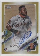 2021 Topps Chrome Rookie Auto Gold Refractor 45/50 Luis Basabe #RA-LB Auto ni4