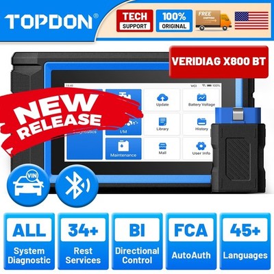 2026 NEW!   TOPDON VeriDiag X800 BT OBD2 Scanner All System Bi-Directional Tool