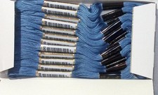 1 Boite de 12 Fils à broder Anchor bleu Mouliné   00978 Fabrication France