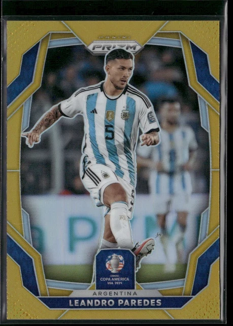 2024 Panini Prizm CONMEBOL Copa America #11 Leandro Paredes Gold #/10