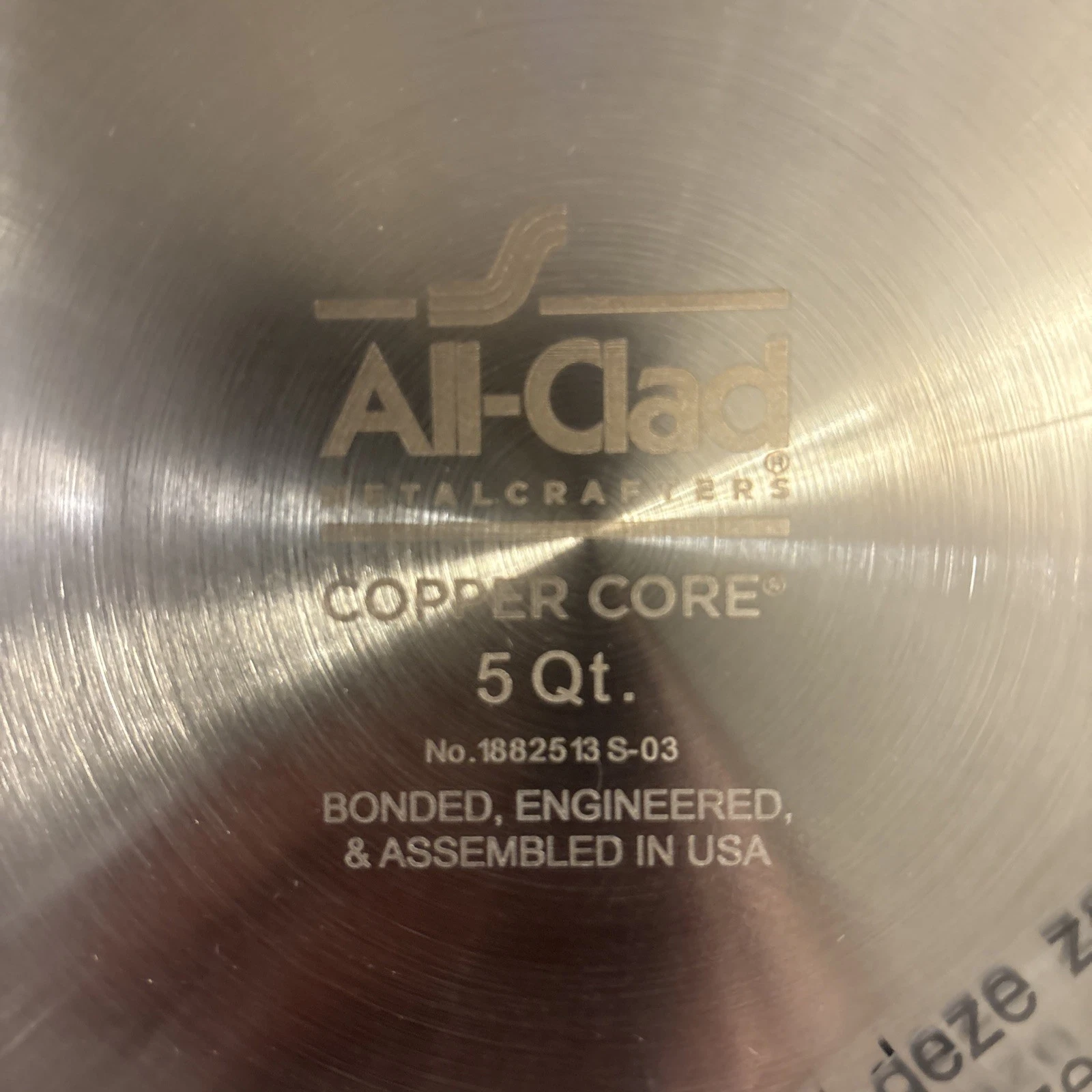 All-Clad 5-Qt Copper Core Saute Pan no lid