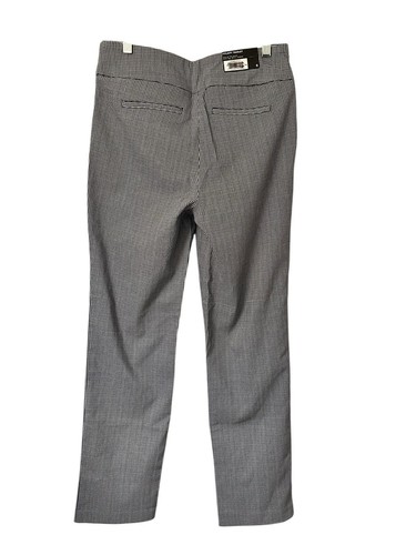 Hilary Radley Slim Leg Damen Größe S schwarz kariert Pull-On gerade Anzughose - Bild 2 von 8