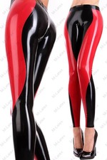 Latex Gummi Rubber mid waist Leggings wave pants trousers socks customized 938