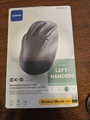 New Elecom Left Handed Wireless Mouse Silent Size Large