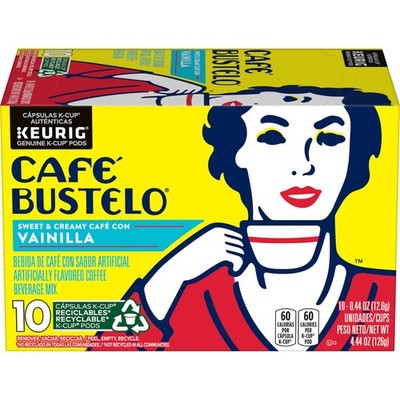 Cafe Bustelo Sweet & Creamy Café Con Vainilla, 10 K-cup Pods