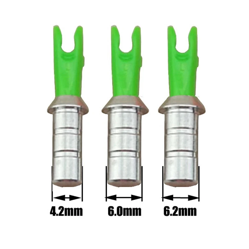 50X Archery Arrow Nocks Aluminum Pin Needles Plastic Tails Set Arrow Shaft DIY - Image 3 of 4