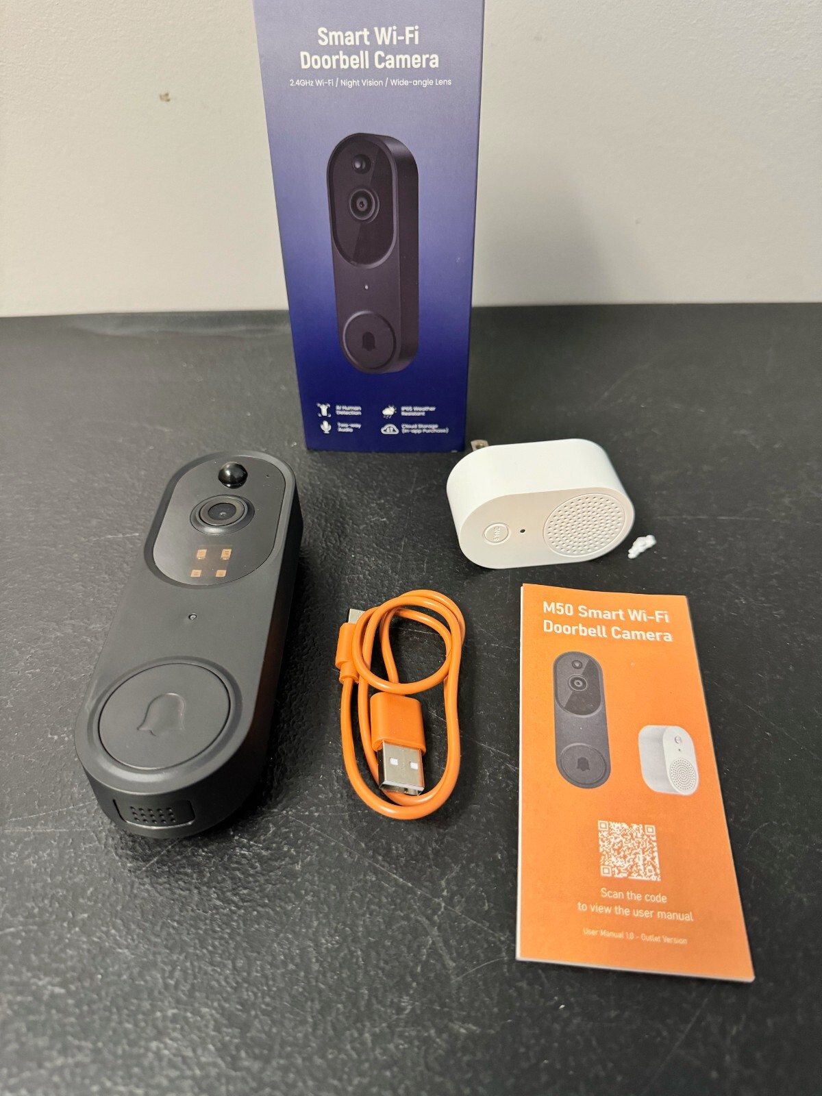 Video Doorbell Camera 1080P Wireless Doorbell Ring ChimE Night Vision I(AB3-image