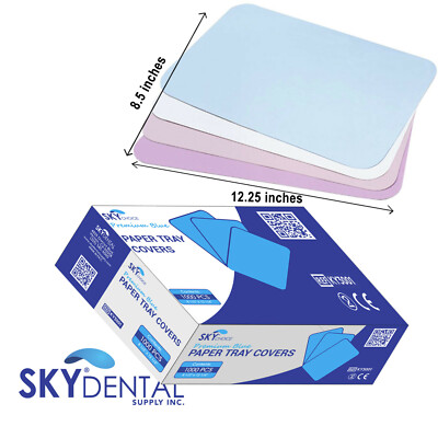Dental Paper Tray Cover Size B / C / F White Blue Pink Green Lavender Yellow