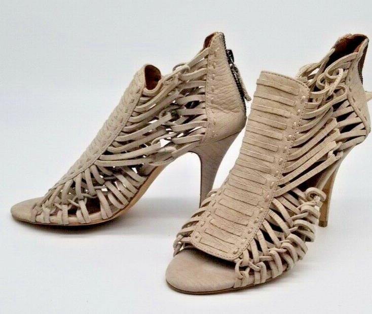 Zara Brown Suede Gladiator Strappy Heels US EU 40 Open Toe NWOB Sandal  Shoes