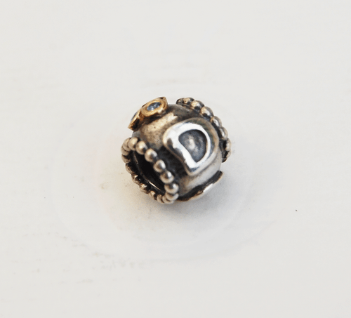 Genuine Pandora two tone Charm "Dad" 790586CZB - retired - Foto 2 di 4