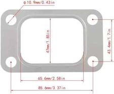 2-Pack Garrett T3 Turbo Manifold Gasket Stainless Precision PTE Borg Warner EFR