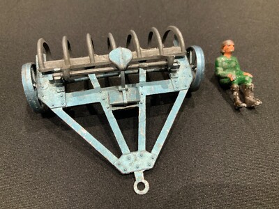 Matchbox Moko Lesney Large Scale Hay Rake & Rider sehr selten in diesem Zustand