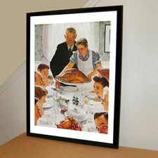 Norman Rockwell Freedom from Want Vintage Poster Print Wall Art 18x24