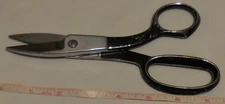7 1/2" Clauss no 4258 scissors USA Black chrome color 7 1/2" VTG cutting shears