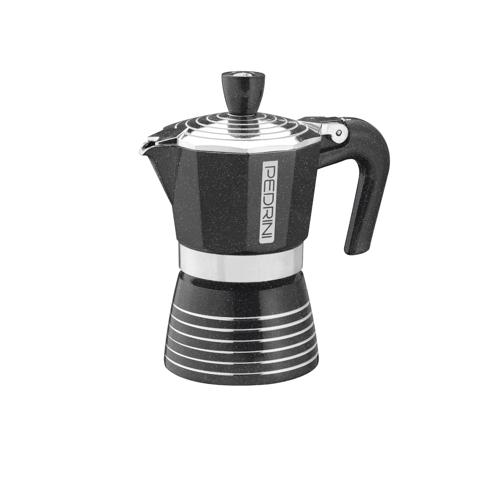 Funda De Espresso Pedrini &Quot;Infinity Black&Quot; Aluminio Para 2 Tazas - Mondo Barista