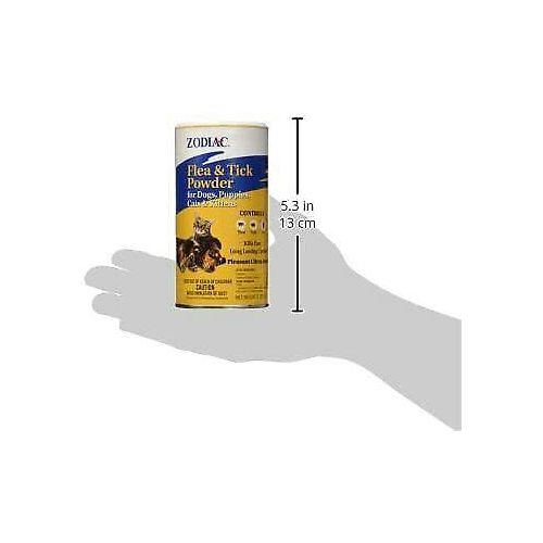 Zodiac Flea and Tick Powder for Dogs, Puppies, Cats, and Kittens 6oz