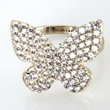Solid 14k yellow gold butterfly ring size 5 6 7 8 9