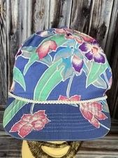 Vintage San Sun Hawaiian Tropical Floral Print Rope Snapback Trucker Hat