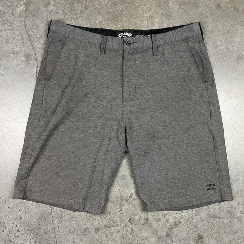 Billagbong Short Mens 36x9.5 Gray Hybrid Active Stretch Quick Dry Surf Beach