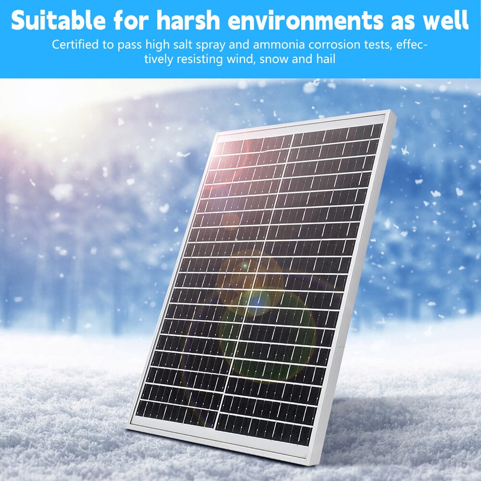 Watt Mono Solar Panel 200W Charging Off-Grid Battery Power RV Home Boat Pv 12v