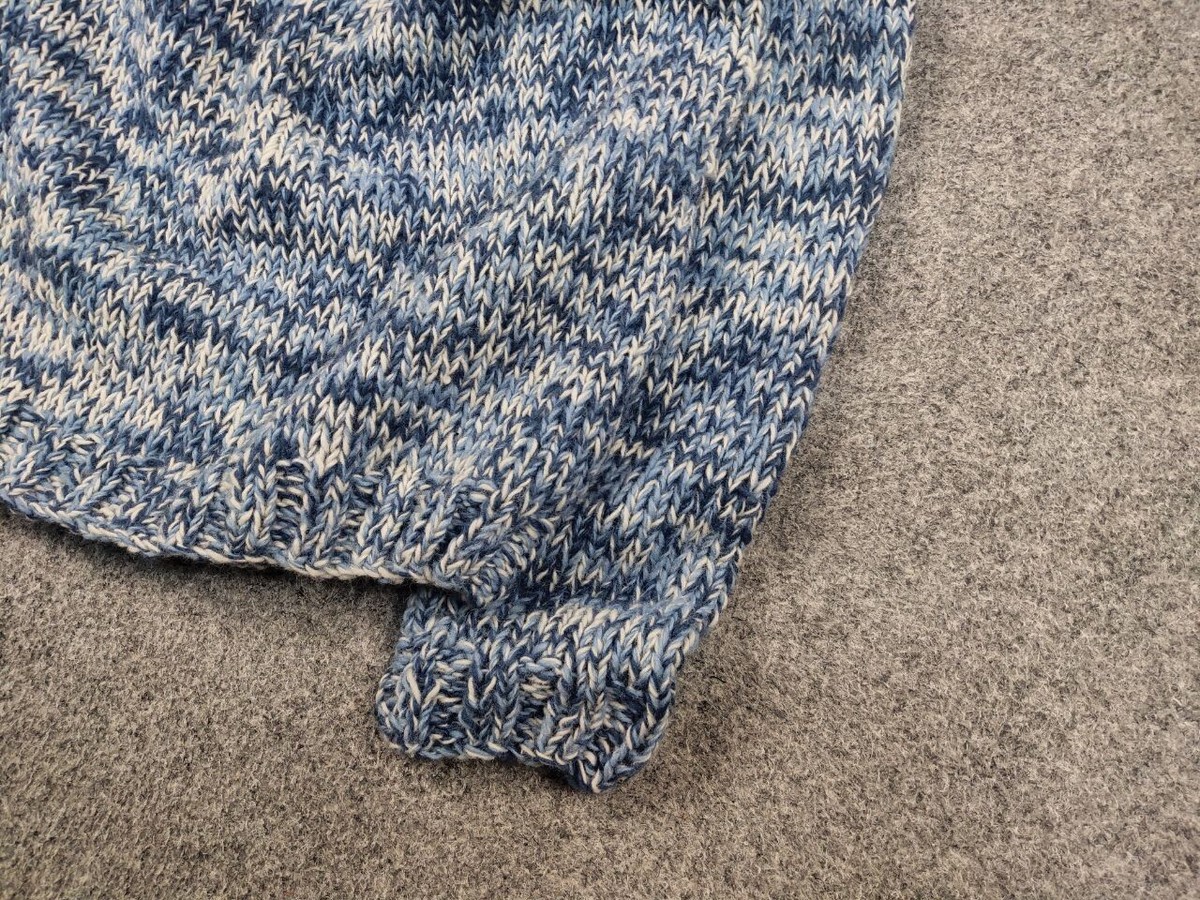 Pachamama Design Handmade Knit Wool Blue Pullover Sweater | eBay