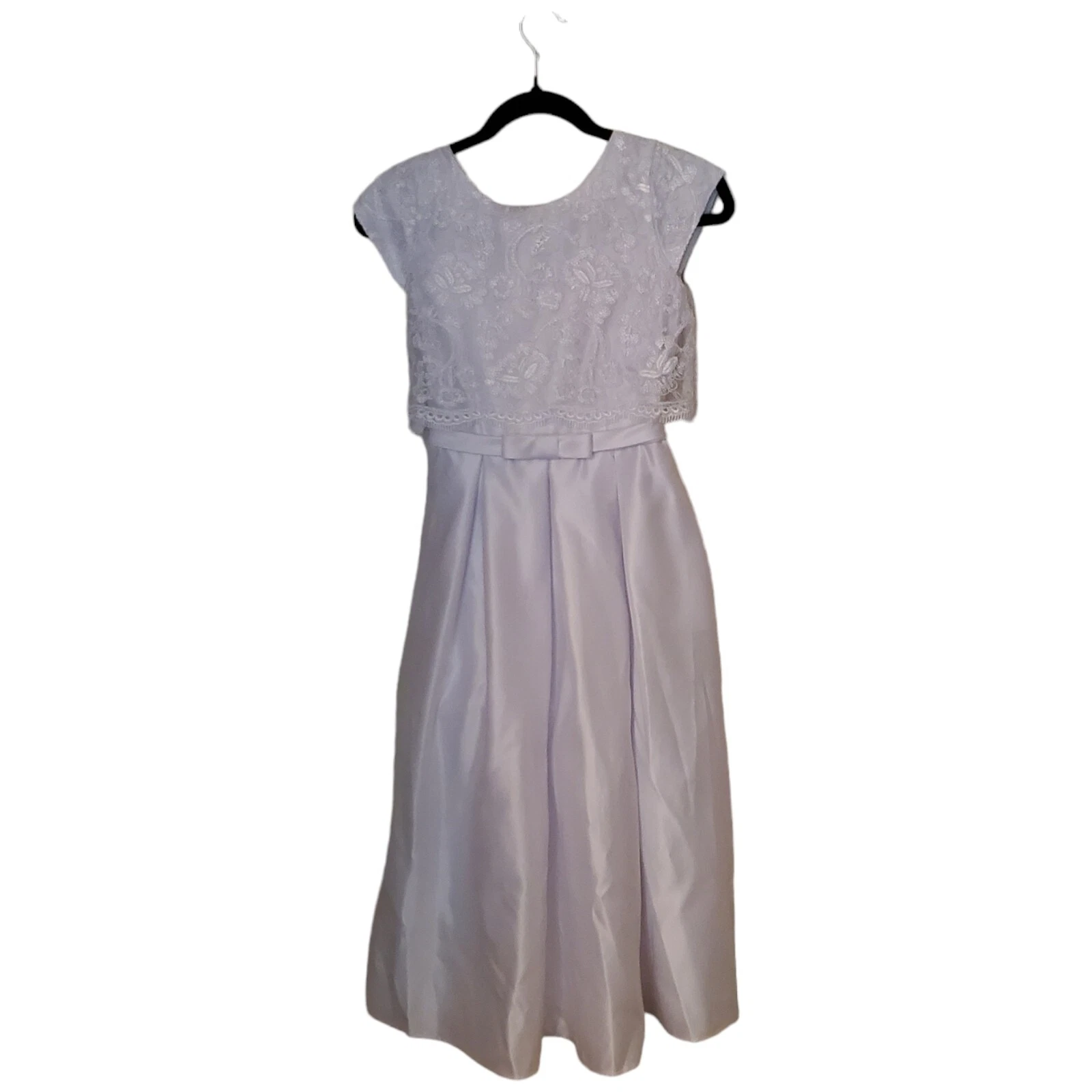 Sweet Kids Girl Lace Top Dress Formal Party Dress Christening Wedding White 12