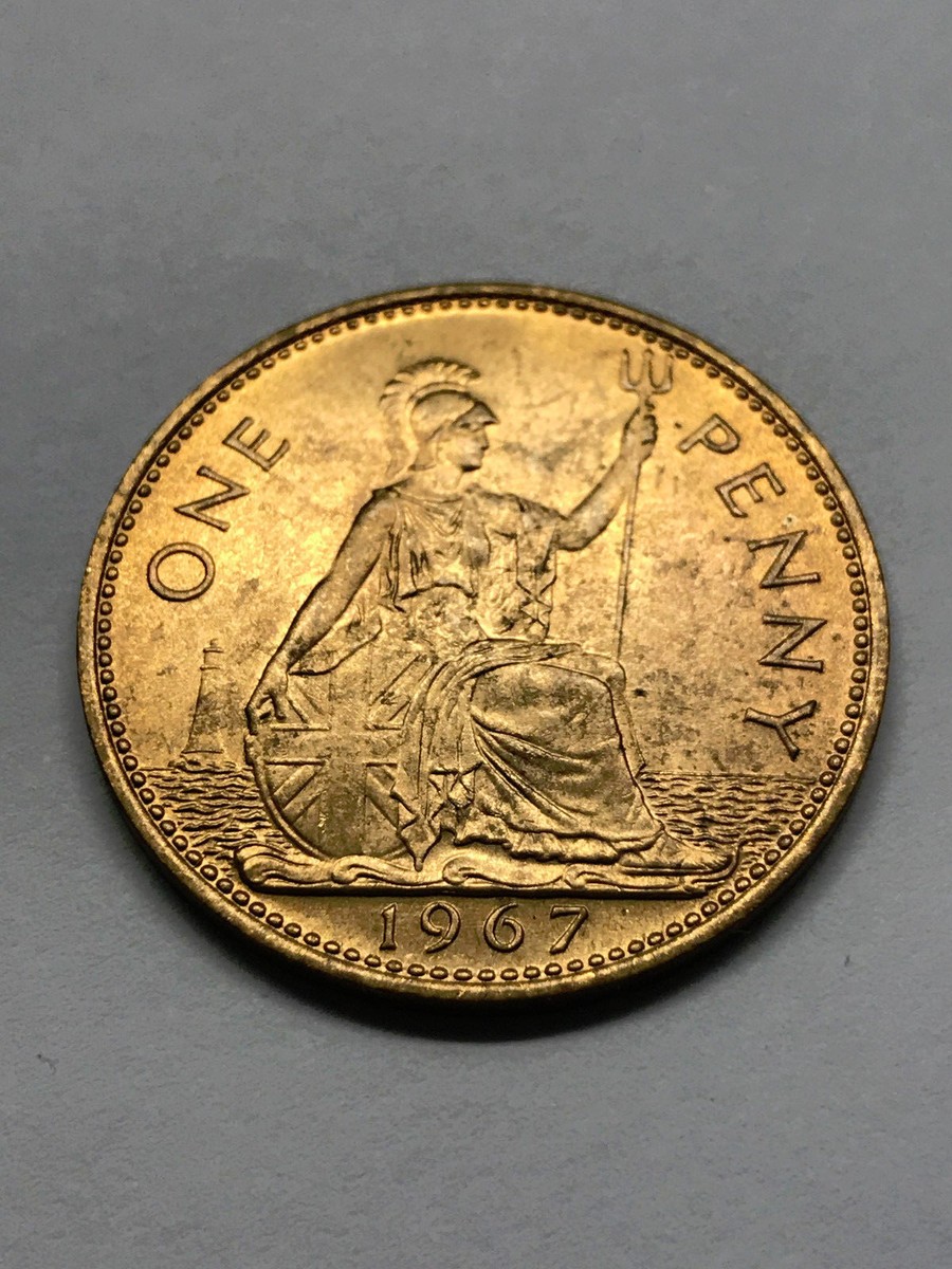 1967 Great Britain 1 Penny Unc #9939 | eBay