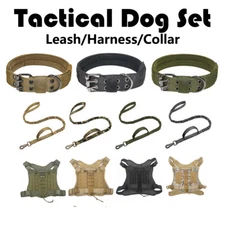 Adjustable Tactical Dog Set for Harness Military Pet Training Vest Collar Buckle