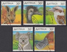 Australia  1986  Wildlife set - Koala, Platypus, Emu  SG 1023 - 1027  good used