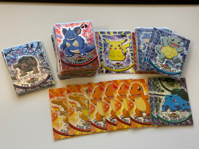 NEW Pokémon Topps Series 1+2 DE/ENG Glurak/Pikachu/Glumanda/Schiggy/Bisasam/holo