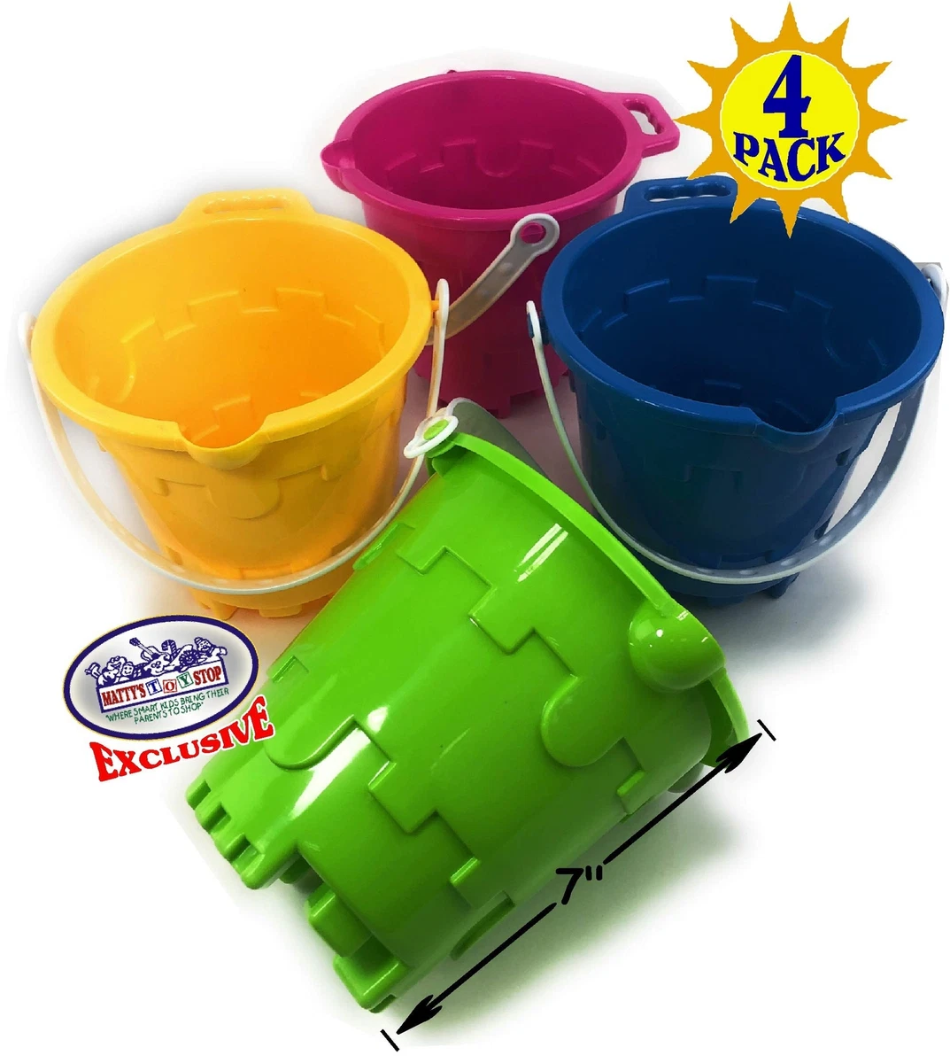 Plastic sand outlet buckets