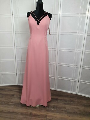 dusty pink designer dresses Dusty Pink Sequin Top Maxi Dress with Side Slit main image 0