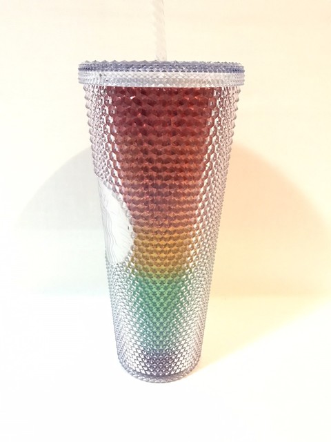 starbucks rainbow glass