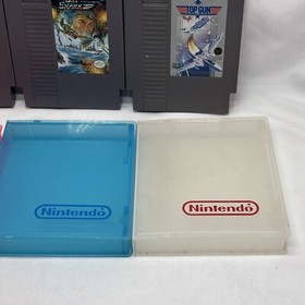 Nintendo NES Games Lot with Cases Top Gun Dash Galaxy Sky Shark Tested