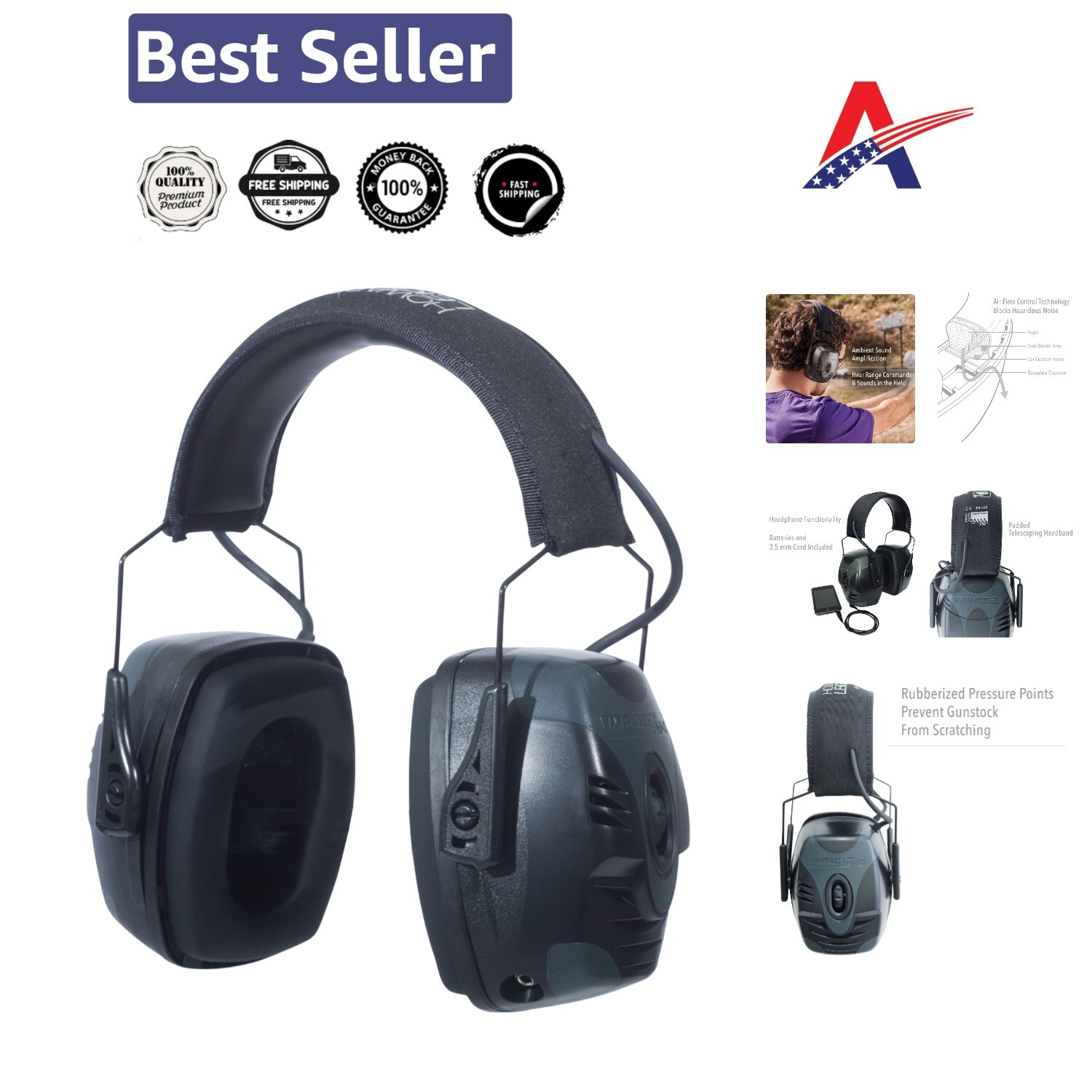 Howard Leight Electronic Earmuffs – High NRR Sound Amplification for Shooters