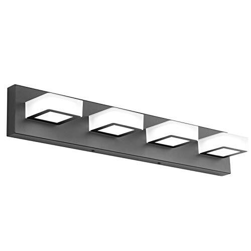 LED Black 4 Lights Acrylic Lighting Fixtures Modern Matte Black Bathroom Vanity - Picture 1 of 8