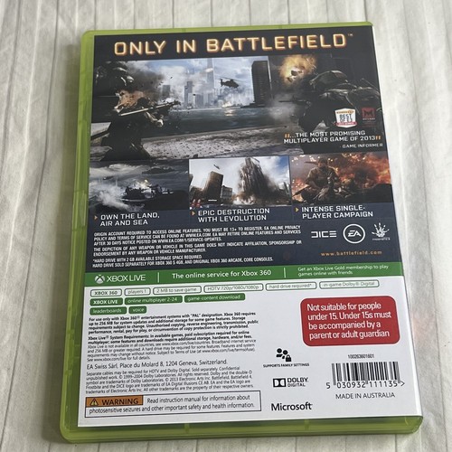 XBOX ONE : BATTLEFIELD 4 IN GREAT CONDITION COMPLETE WITH MANUAL - Picture 3 of 7