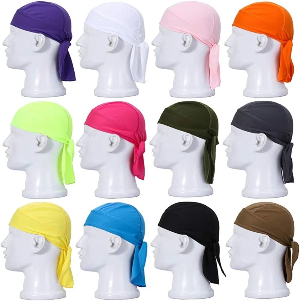 Trapos de rocío que absorben el sudor gorra calavera forro casco transpirable envoltura para la cabeza gorro sombrero Foto 2 de 4