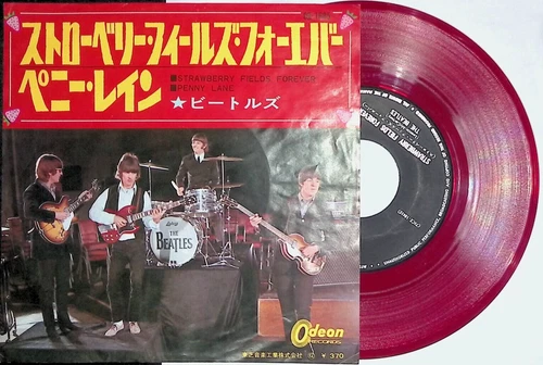 The Beatles "Strawberry Fields Forever" Japan 7" Red Vinyl Odeon OR-1305 1967