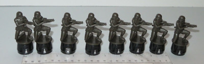 2014 Star Wars Chess Game Lot 8 First Order Stormtrooper Pawn Black Figure Piece