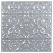 3D Gray Faux Tin Peel Stick Vinyl Wall Tile Backsplash Ceiling Lightweight 12"