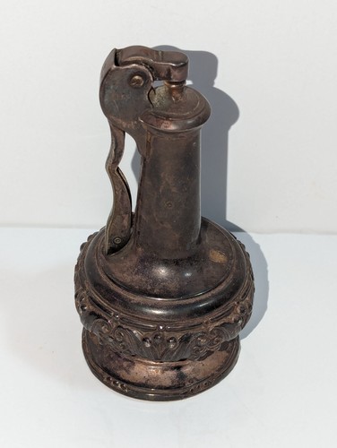Accendino da tavolo vintage Ronson decanter placcato argento 4 1/2" - Foto 2 di 7