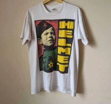 Retro 80s HELMET BAND - Meantime Shirt White Unisex All Size S-5XL