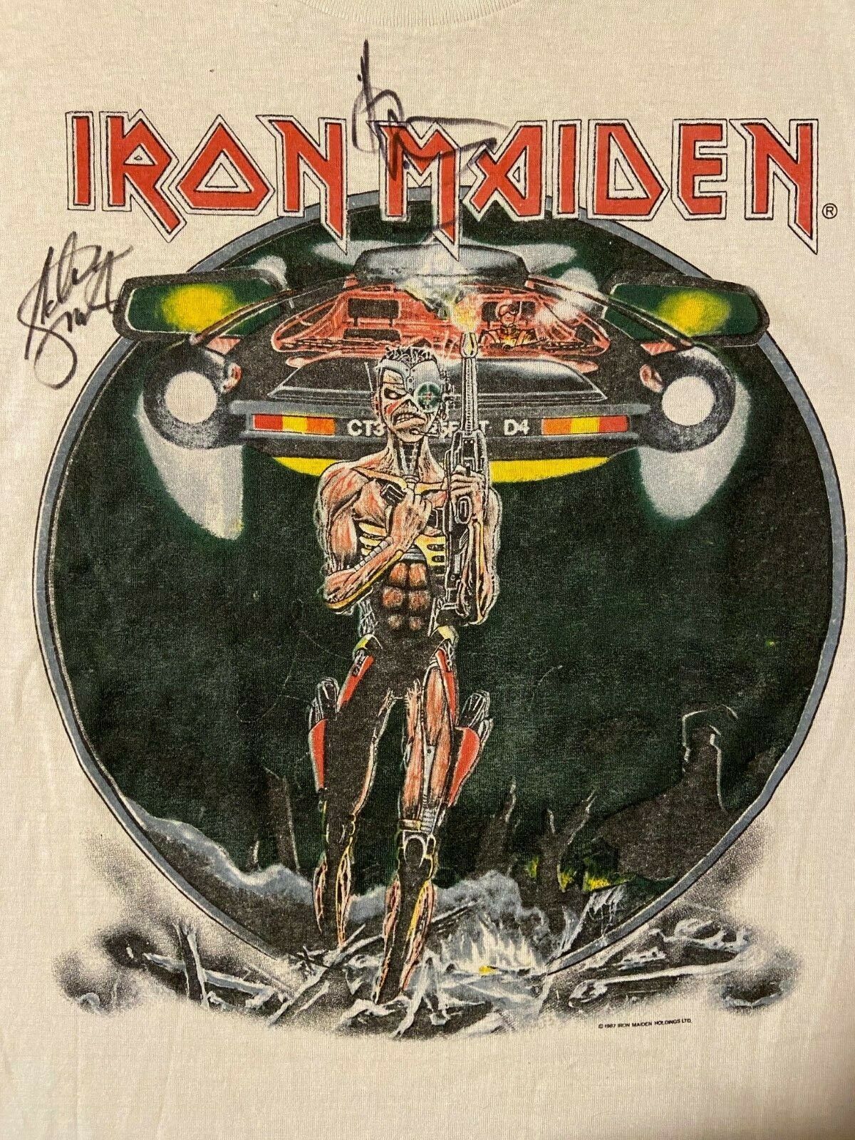 Vintage 80s 1987 Iron Maiden AUTOGRAPHED Concert … - image 1