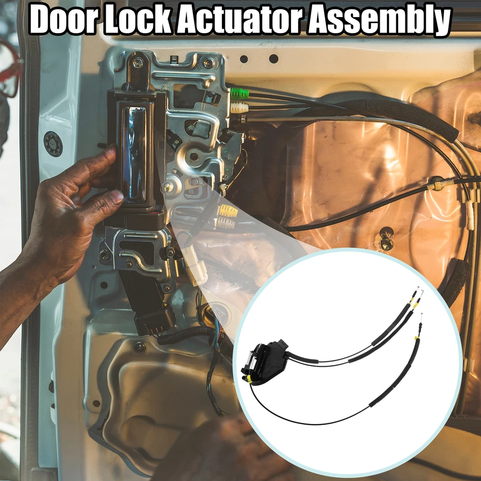 Front Left Side Door Latch Actuator with Cable Assembly for Nissan Pathfinder - Image 4 of 4