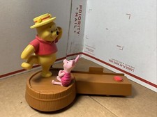 Vtg KNG Disney Winnie The Pooh & Piglet Musical Talking Picture Frame WORKS READ