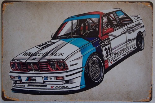 BMW M racing rennen Vintage Retro Blechschild 20x30cm Nostalgie