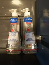 2 Mustela No Rinse Cleansing Water for Face  Diaper Area 300ml ea Exp 12/24 S1