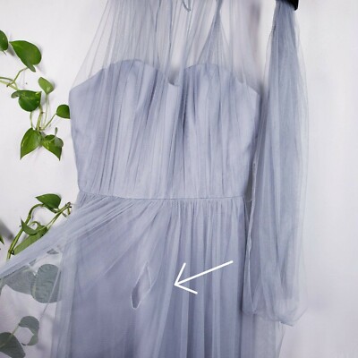 sachin and babi light blue dress BHLDN Anthropologie Eva Dress Bridesmaid Wedding Fog Gray (XS) main image 1